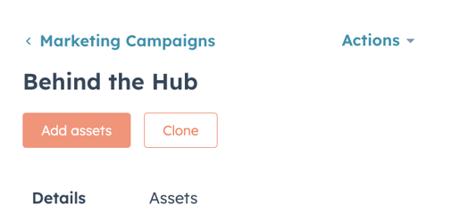 Static list campaign Hack- add asset