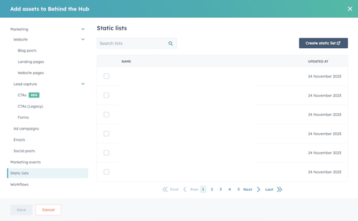 Static list- campaign hack Bulk add static lists