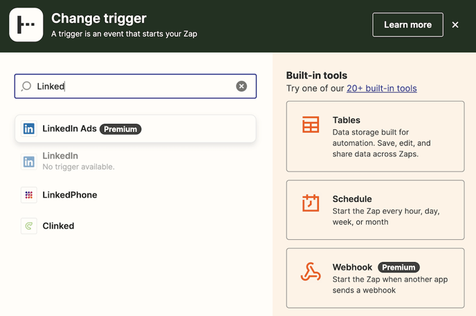 LinkedIn Zapier integration
