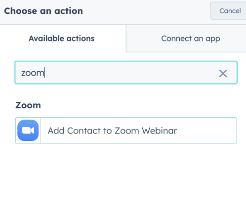 Add contact to Zoom