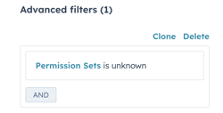 advanced filters permissions