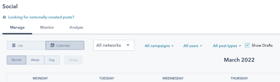 HubSpot Social Media Scheduling