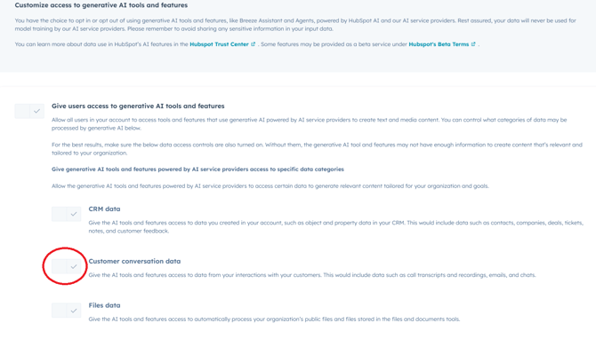 customer conversation data