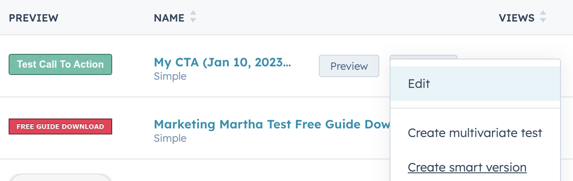 Steps on how to create dynamic CTAs