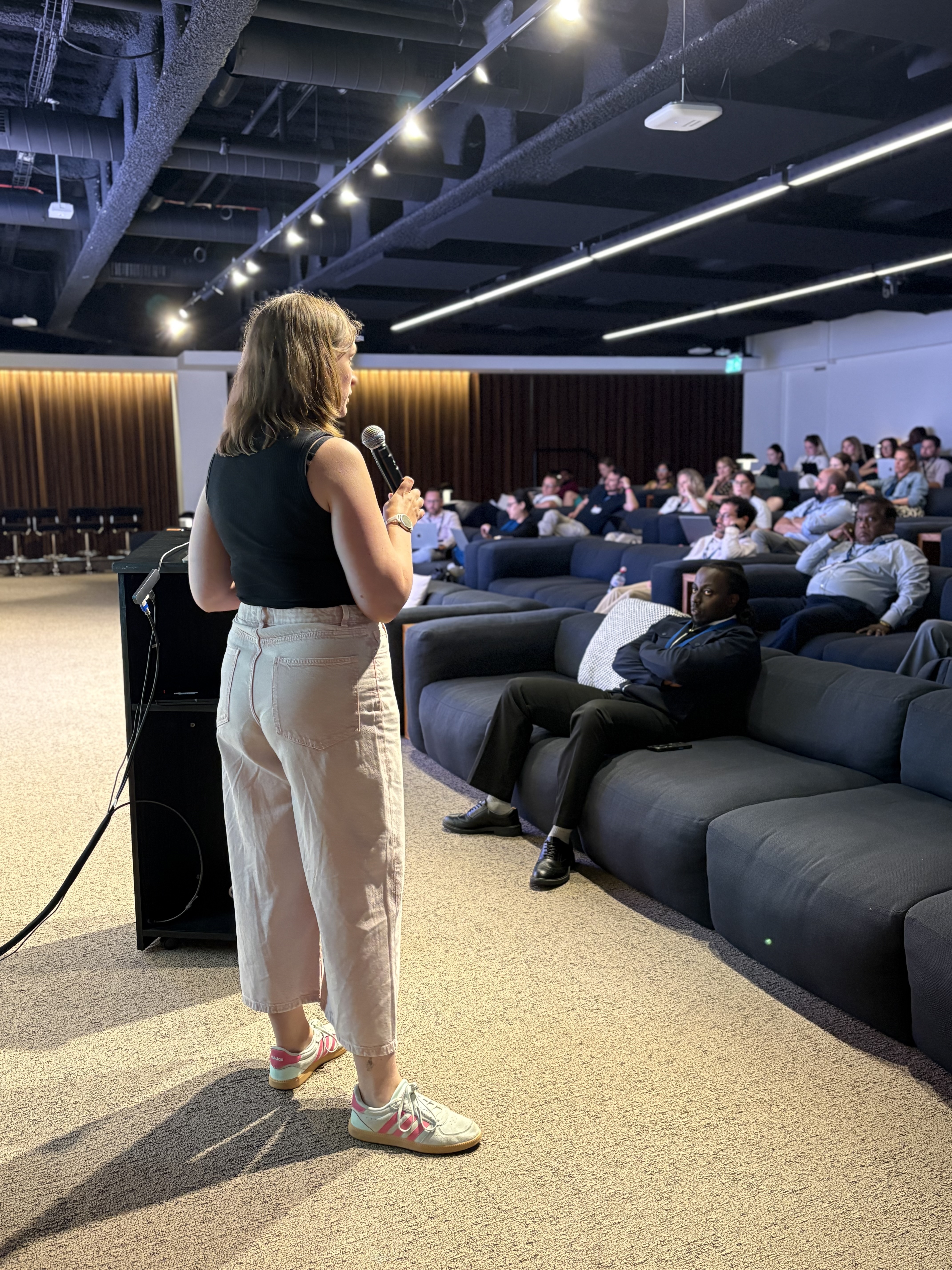 Speaker presenting to audience