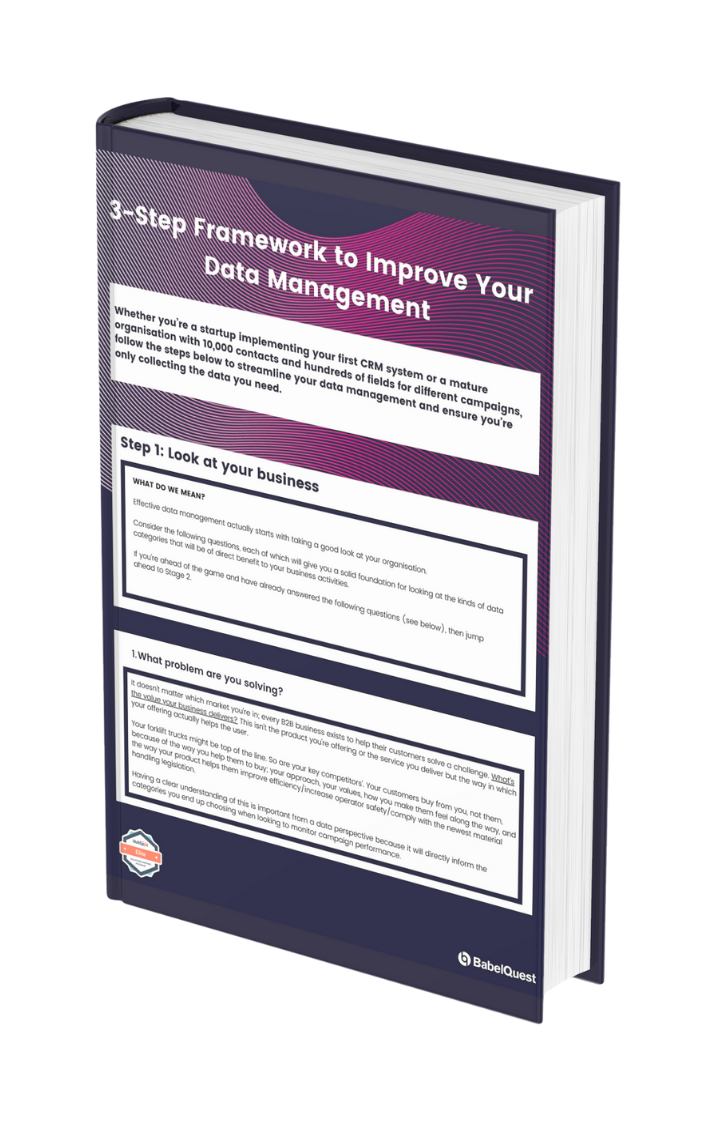3-Step Framework to Improve Your Data Management