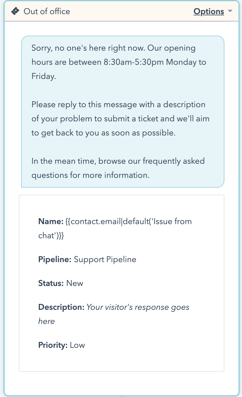 out-of-office chat flow image